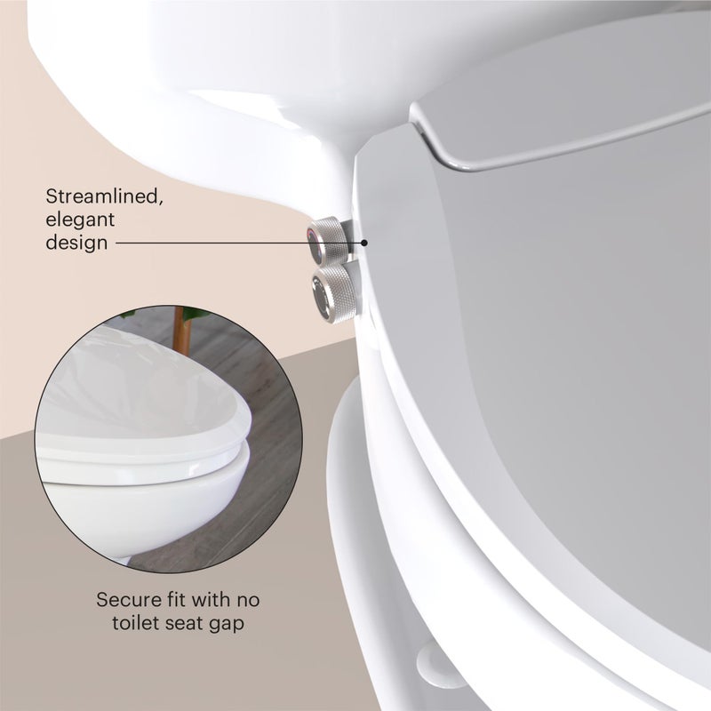 Brondell Swash Bidet Toilet Seat, Non-Electric, Dual Temperature, Fits Round Toilets, White â€“ Dual Nozzle System â€“ with Easy Installation - Image 5