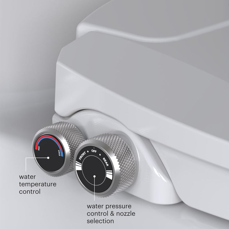 Brondell Swash Bidet Toilet Seat, Non-Electric, Dual Temperature, Fits Round Toilets, White â€“ Dual Nozzle System â€“ with Easy Installation - Image 3