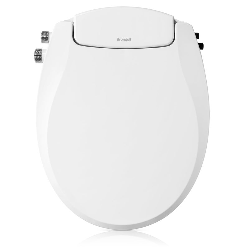 Brondell Swash Bidet Toilet Seat, Non-Electric, Dual Temperature, Fits Round Toilets, White â€“ Dual Nozzle System â€“ with Easy Installation - Image 1