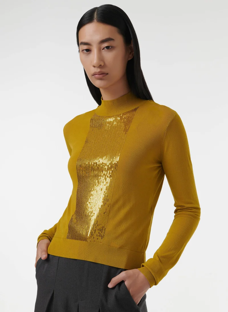 leem Sequin Embellished Knit Top