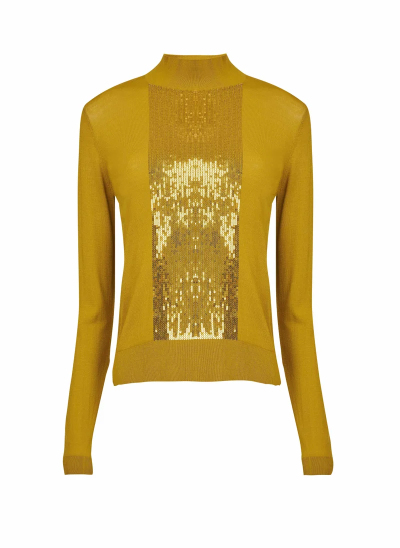 leem Sequin Embellished Knit Top