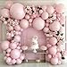 Partycus Double Stuffed Pink Balloon Garland Arch Kit Pastel Light Pink Balloons Different Sizes 18125 Inch for Baby Shower Birthday Bridal Wedding Valentine Party - Image 3