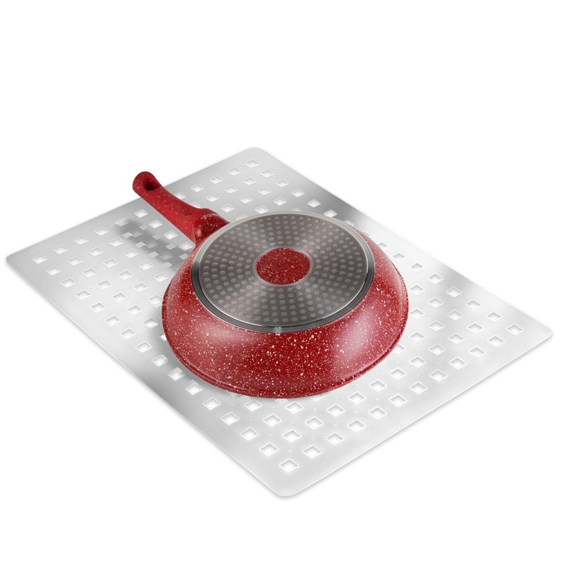 Better Houseware Clear Sink Mat  12 x 16  Heavy Duty PVC NonSlip Dishwasher Safe BPAFree Sink Protector Durable Cut to Fit Sink Mat for Kitchen Sink  Dishware Protection