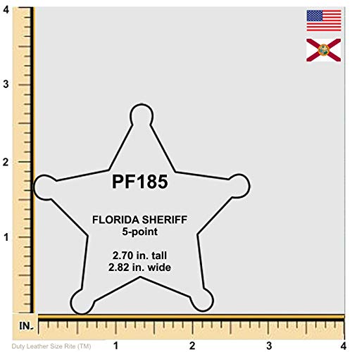 Perfect Fit Shield Wallets Florida Sheriff Five-Point Star Badge Holder (Black, Cutout PF185, 2.7 inches Tall) - Image 5