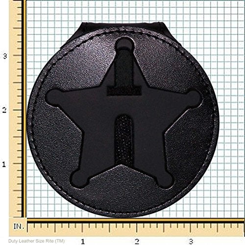 Perfect Fit Shield Wallets Florida Sheriff Five-Point Star Badge Holder (Black, Cutout PF185, 2.7 inches Tall) - Image 4