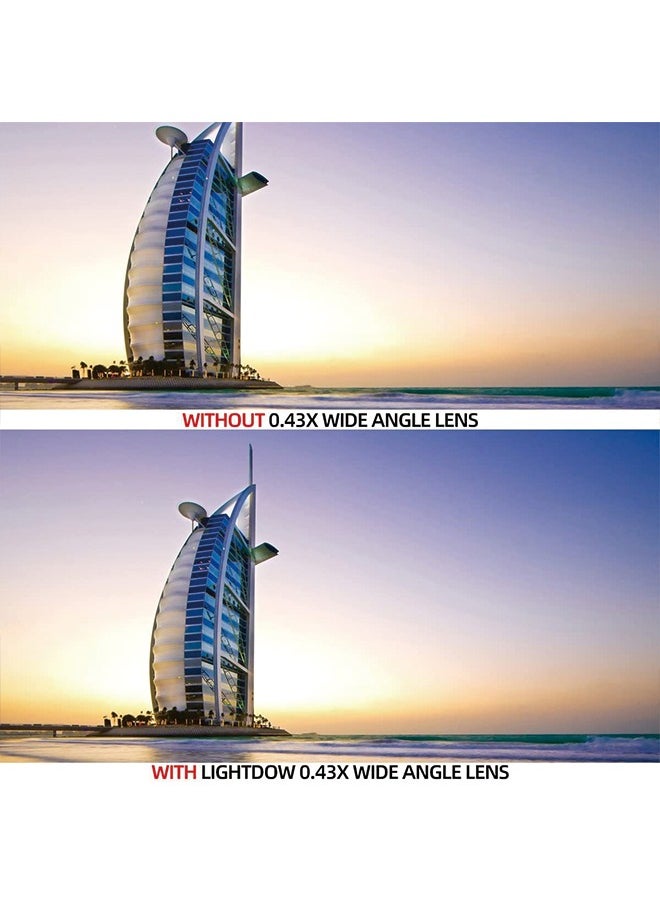 Lightdow - 0.43X Wide-Angle and Macro 2-in-1 Auxiliary Lens 52MM - Image 1