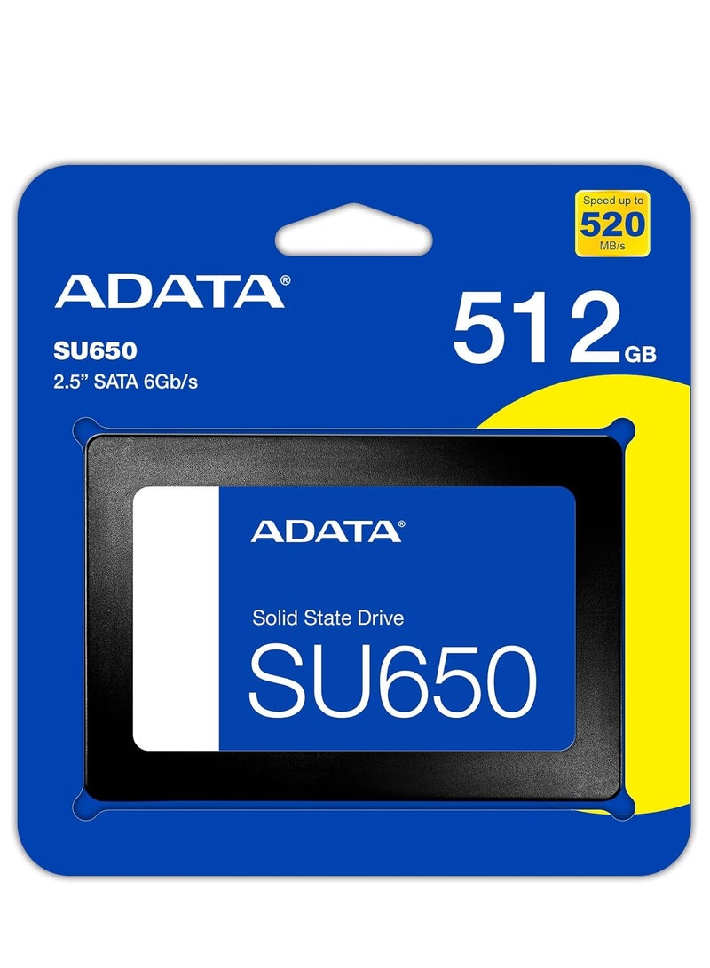ADATA ADATA internal solid state drive 2.5 512 GB Serial ATA III 3D NAND | ASU650SS-512GT-R  - Image 1