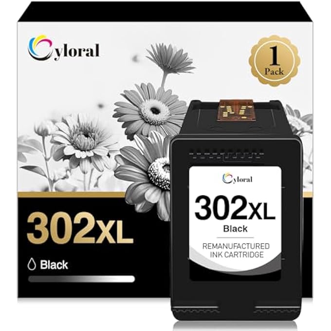 خراطيش حبر 302XL متوافقة مع HP 302 302 XL (أسود) تعمل مع طابعات OFFICEJET 3831 5230 3830 5220 4655 3835 3834 DESKJET 3630 3636 ENVY 4525 4520 4527 4524 (عبوة واحدة) - Image 2