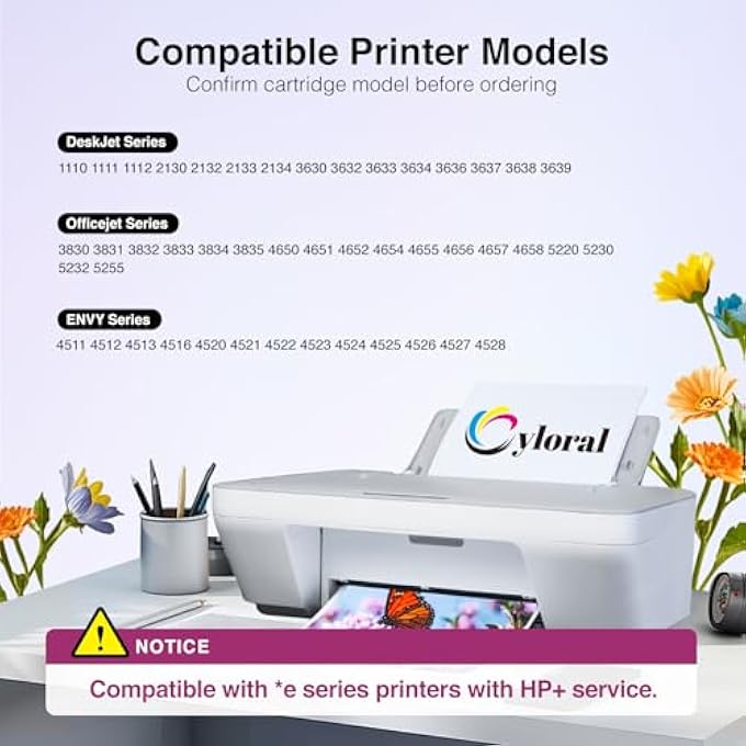 خراطيش حبر 302XL متوافقة مع HP 302 302 XL (أسود) تعمل مع طابعات OFFICEJET 3831 5230 3830 5220 4655 3835 3834 DESKJET 3630 3636 ENVY 4525 4520 4527 4524 (عبوة واحدة) - Image 3