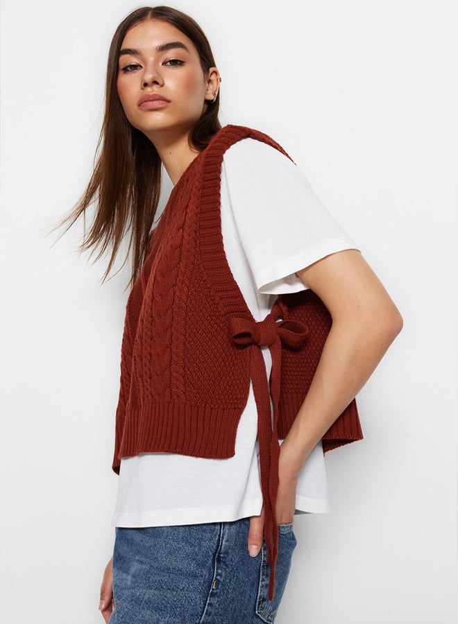 trendyol Tile Crop Knitwear Sweater TWOAW22SV0058 - Image 2