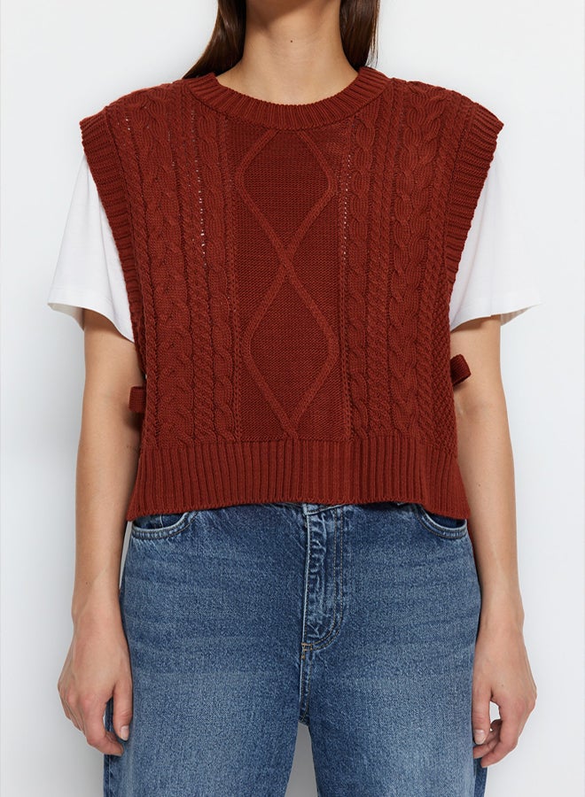 trendyol Tile Crop Knitwear Sweater TWOAW22SV0058 - Image 4