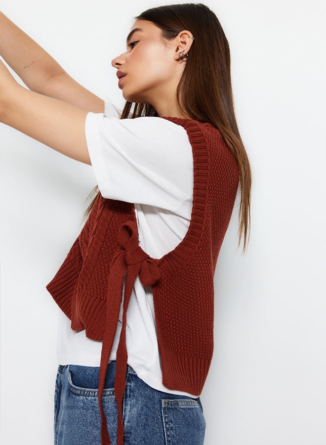 trendyol Tile Crop Knitwear Sweater TWOAW22SV0058 - Image 3