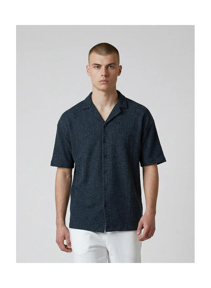 Marrakech Relaxed Fit Ribbed Casual Short Sleeve Shirt