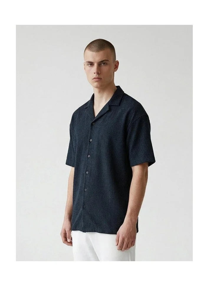 Marrakech Relaxed Fit Ribbed Casual Short Sleeve Shirt