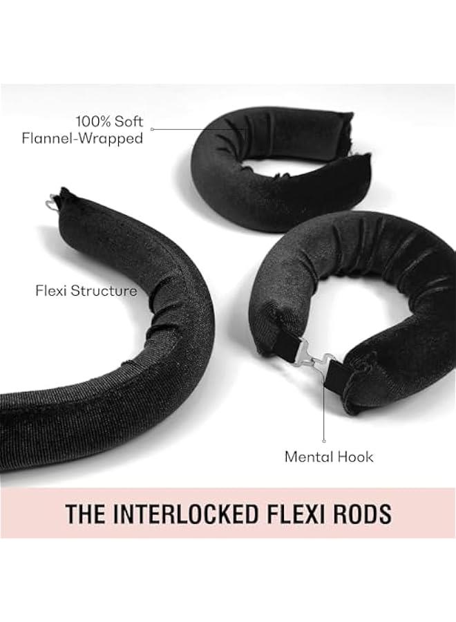 HOOKOR 3 PCS Heatless Hair Rods Set,Flexible Curler with Hook No Heat Curling Rod for All Hair Types Curler Roller Headband Overnight Hair Curlers to Sleep Heatless Rods for Thick Blowout Hair-Pink (Brown) - Image 5