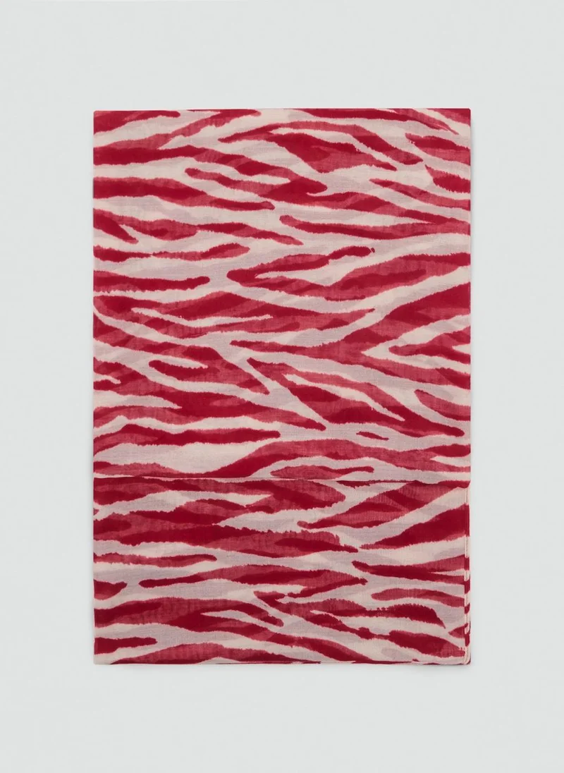 مانجو Zebra Cotton Blend Scarf