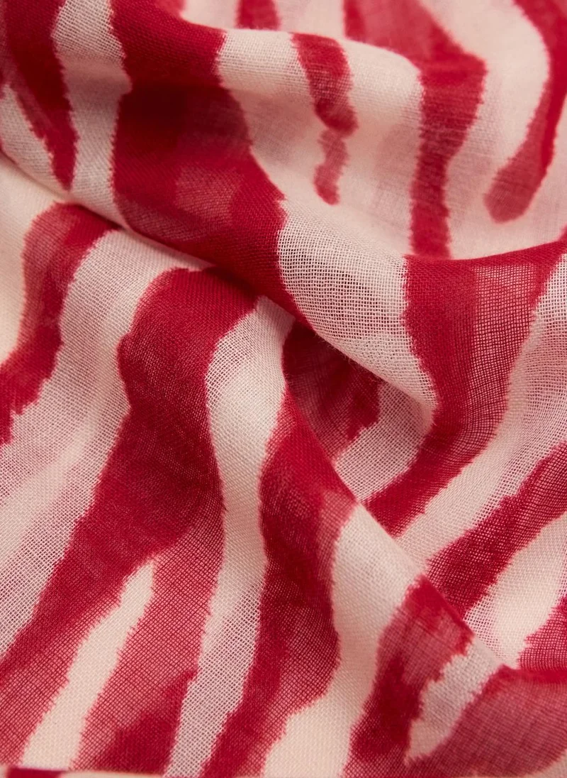 مانجو Zebra Cotton Blend Scarf