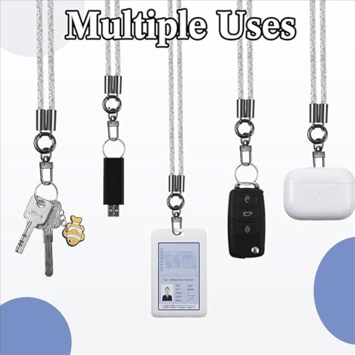GadgetBite Small Diamond Charm Phone Lanyard: Stylish Cross-Body Mobile Holder Strap, Hands-Free Neck Chain Accessory, Ideal for iPhone & Most Smartphones with Charms for Phone Cases - Rose Pink - Image 5
