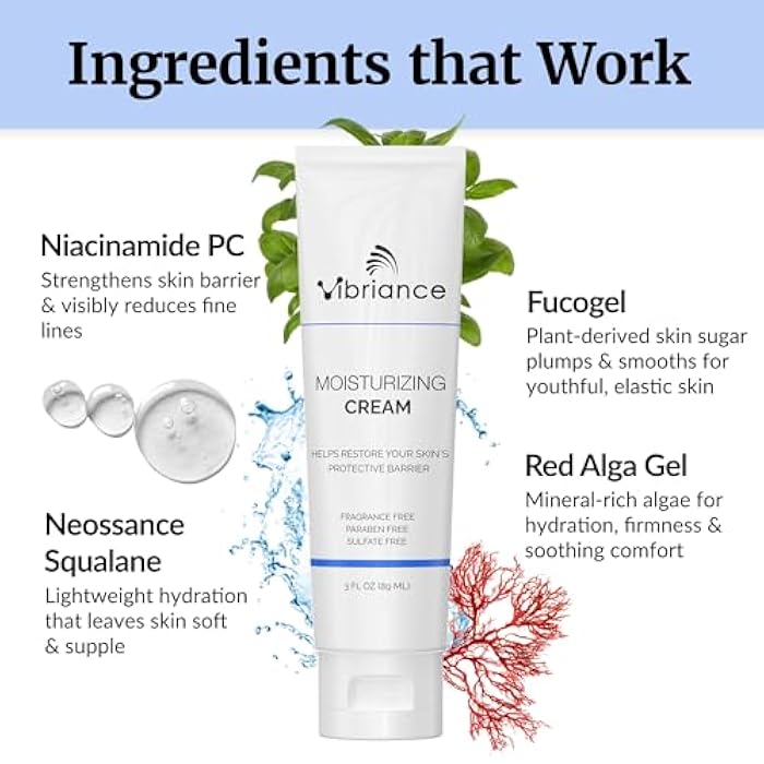 Vibriance Moisturizing Cream | Anti Aging Moisturizer for Face with Squalane, Niacinamide | Moisturizer for Aging Skin | Day/Night Face Cream for Older Women 60 Plus - Image 4