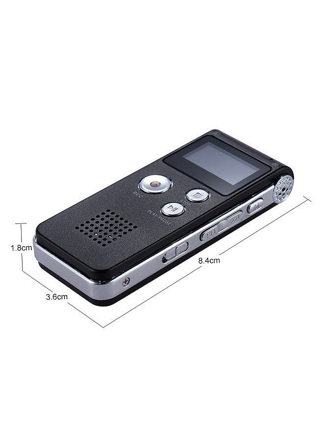 8GB Intelligent Digital Audio Voice Phone Recorder Dictaphone MP3 Music Player Voice Activate VAR A-B Repeating