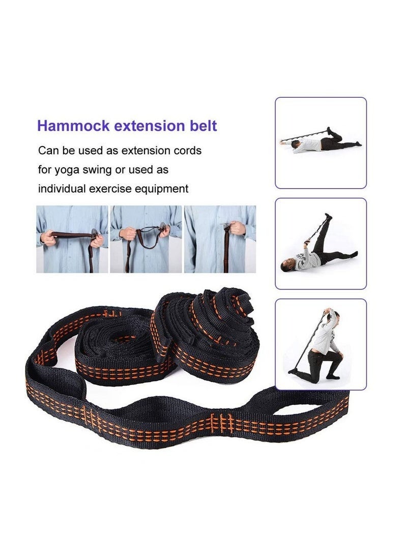 Arabest Yoga Hammock - Aerial Yoga Swing Set, Yoga Trapeze Inversion Exercises with Extension Straps and Ceiling Anchors, Hanging Aerial Hammock for Fitness, Dance, Yoga, Gymnastics - Image 5