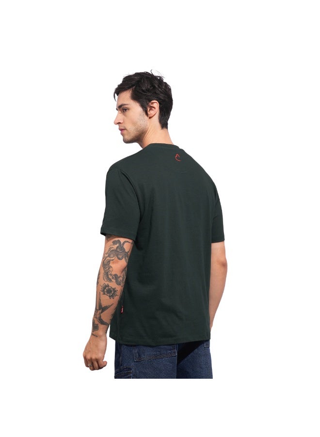 Being Human تي شيرت رجالي أخضر داكن بياقة دائرية وأكمام قصيرة - Image 3