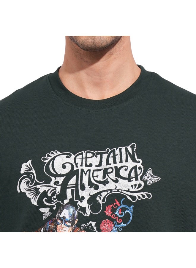 Being Human تي شيرت رجالي أخضر داكن بياقة دائرية وأكمام قصيرة - Image 5