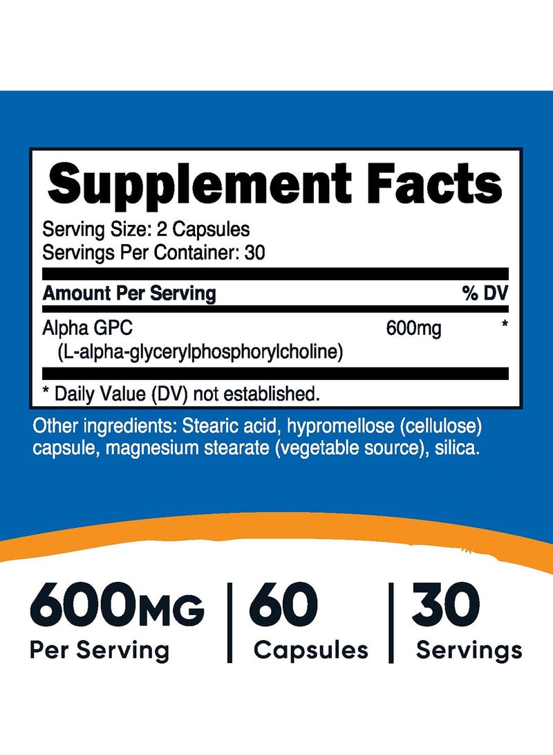 ألفا جي بي سي 600 ملجم 60 كبسولة نباتية 300 ملجم لكل كبسولة - Image 2