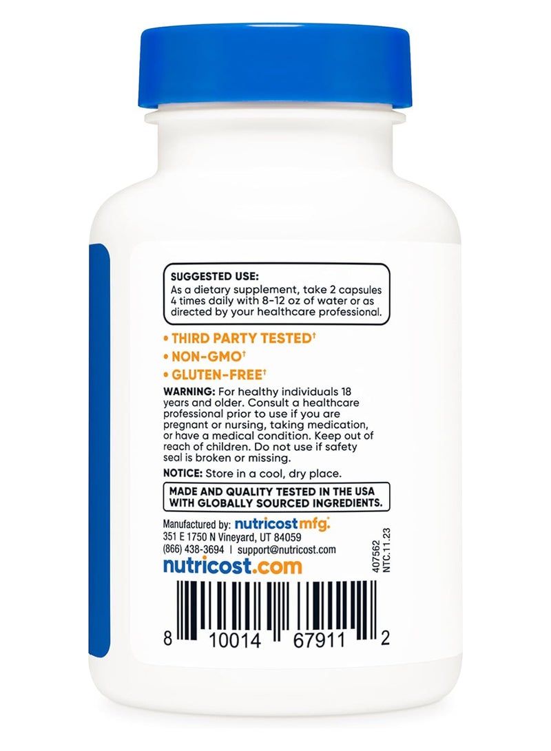 ألفا جي بي سي 600 ملجم 60 كبسولة نباتية 300 ملجم لكل كبسولة - Image 4