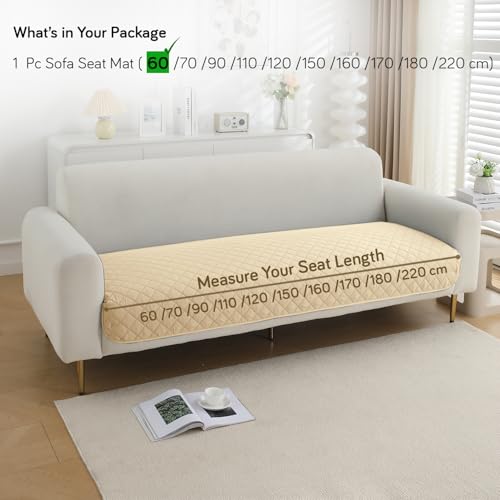 HOKIPO Polyester Blend Waterproof Quilted Mats | Make Your Own Sofa Mat Set | Many Size Options - 1 Pc Length 60cm, Light Grey (AR-5261-LGRY) - Image 5
