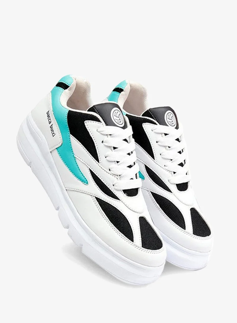 Bacca Bucci Green Urban Retro Blocked Fashion Sneakers for Men | Best Price UAE