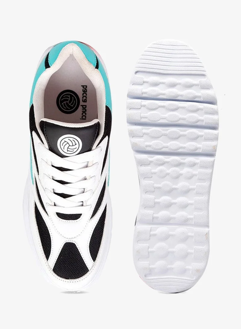 Bacca Bucci Green Urban Retro Blocked Fashion Sneakers for Men | Best Price UAE