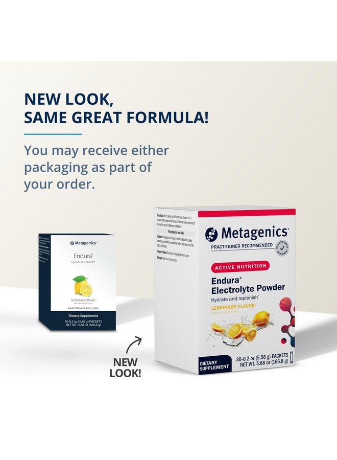 ميتاجينكس ميتاجينيكس إندورا - مسحوق مكمل غذائي لموازنة الإلكتروليتات - عبوات مرطبة - مع حمض الأسكوربيك والكالسيوم - غير معدل وراثيًا، خالٍ من الغلوتين ونباتي - بنكهة الليمون - 30 عبوة (0.2 أونصة لكل عبوة) - Image 2