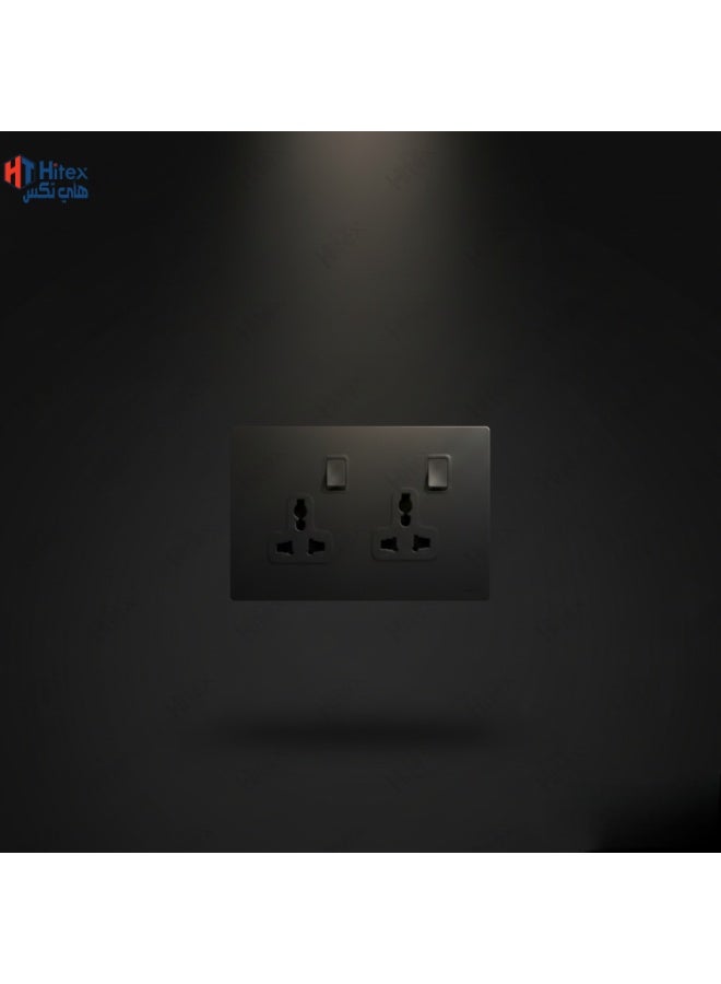 Hitex Legrand 13A 2G Multistandard Switch Socket 281122MB – Matt Black Mallia Senses, Universal 2-Gang Socket, Durable & Slim Modern Design for Homes & Offices – 2, 3, 4, 5, 8 & 10 Variations (8) - Image 5