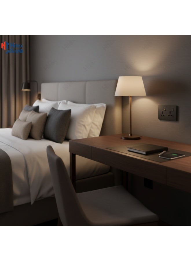 Hitex Legrand 13A 2G Multistandard Switch Socket 281122MB – Matt Black Mallia Senses, Universal 2-Gang Socket, Durable & Slim Modern Design for Homes & Offices – 2, 3, 4, 5, 8 & 10 Variations (8) - Image 2