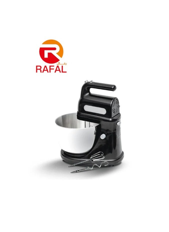 رافال مضرب بيض بالعجان/2مضرب بيض+ 2 خطاف عجن/وعاء من الستانلس ستيل  4 لتر/5 سرعات+تيربو/400 واط(RA09)  - Image 3