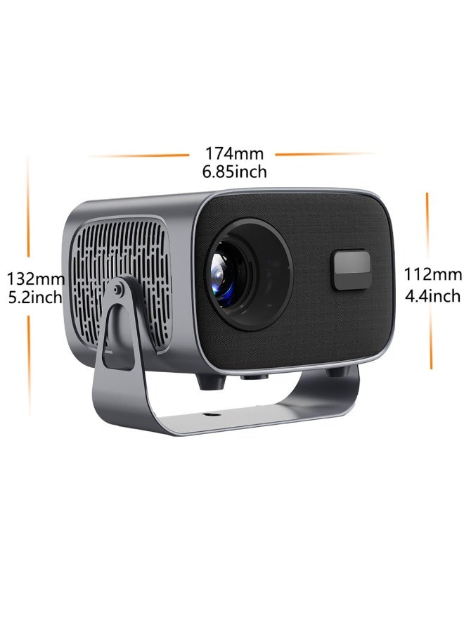 Tradeo Mini Projector with Electric Focus Android 11.0 | 4K Supported | 15000 Lumens | WiFi 6 & Bluetooth 5.0 | 360° Adjustable Home Theater Projector for Movies & Streaming - Image 4