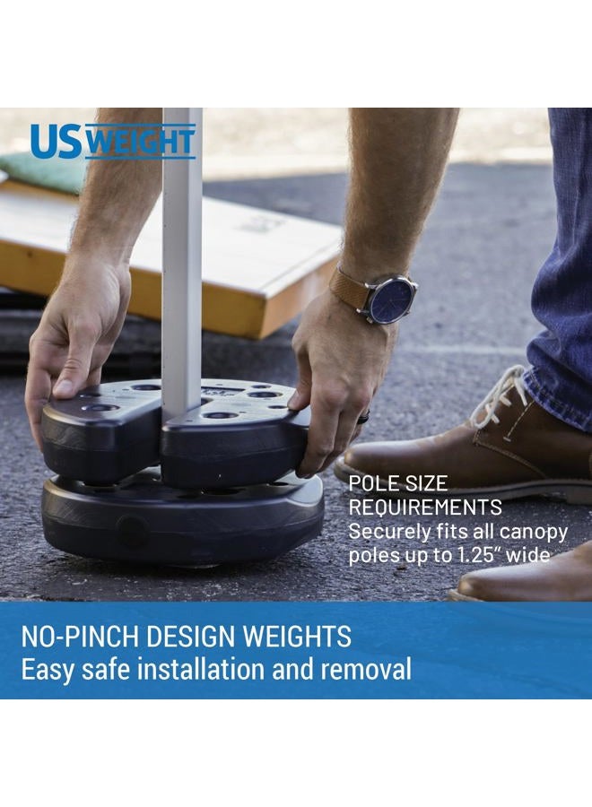 US Weight 30 Pound Canopy Weight Set of 4 with No-Pinch Design - Easy Installation and Removal to Secure Tents, Canopies, and Umbrellas at Outdoor Events - Image 4