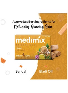 Medimix Medimix Sandal Soap - With Eladi OIl - For Clear & Glowing Skin- Improves Skin Complexion and Removes Pimples - Enriched with Natural Fragrance of SandalWood - 125 Gm x 5  - Image 5