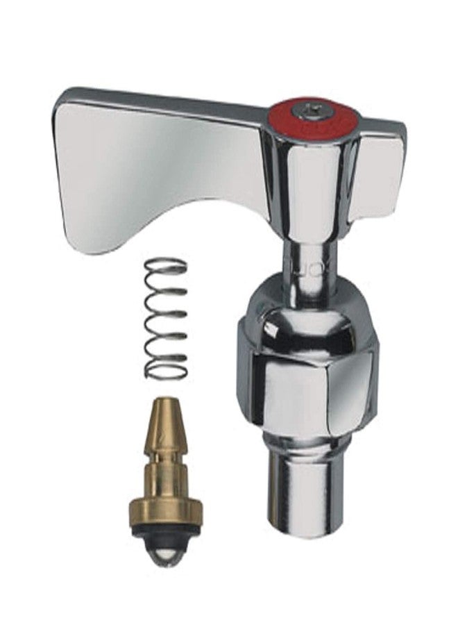 Krowne 21-321L Heavy-Duty Fisher Faucet Hot Stem Assembly with Color-Coded Indicator and Check Valve Replacement Accessory for Commercial Kitchen Sink Restaurant Food Preparation | Chrome Plated Brass