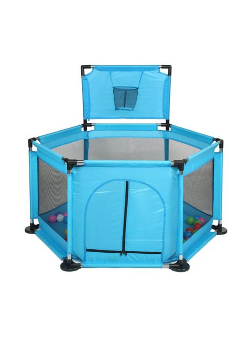 Portable Baby Playpen Fences with 100 Pcs Basketball Hoop, 6-Panel Foldable Play Yard Playpen, with Breathable Mesh for Baby Toddlers Infant, Indoor And Outdoor Play - Image 2