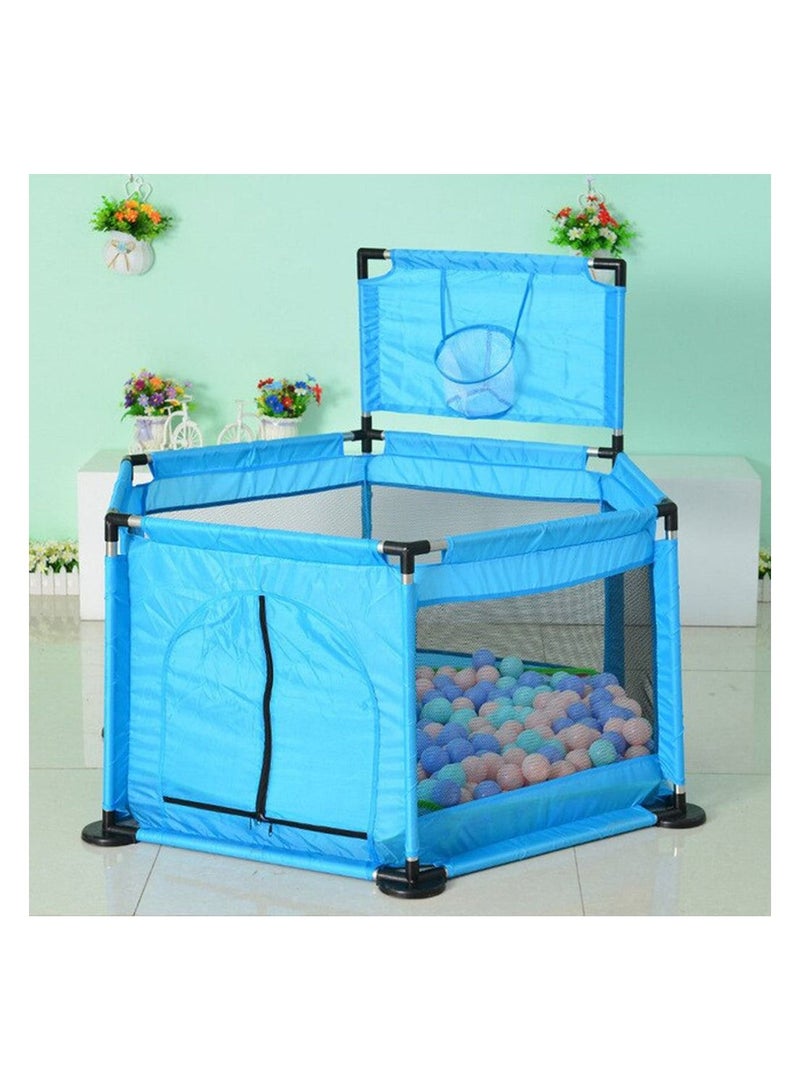 Portable Baby Playpen Fences with 100 Pcs Basketball Hoop, 6-Panel Foldable Play Yard Playpen, with Breathable Mesh for Baby Toddlers Infant, Indoor And Outdoor Play - Image 3