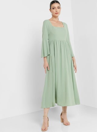 Square Neck Ruffled Dress - pzsku/Z1C3F115E2F7161335D38Z/45/_/1698924513/8341bea5-10ae-4956-9b63-feb845bc4b24