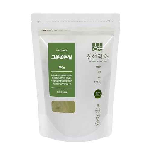 K-Herb مسحوق الشيح الكوري 10.6 أونصة (300 جرام) عشب طازج بوهيميريا مستخدم تقليديًا في كوريا، 쑥가루 - Image 1
