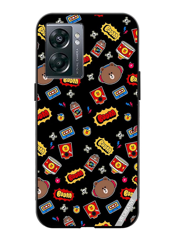 VR CREATIVE Protective Case Cover For Oppo A57 5G Boom Design Multicolour  - Image 1