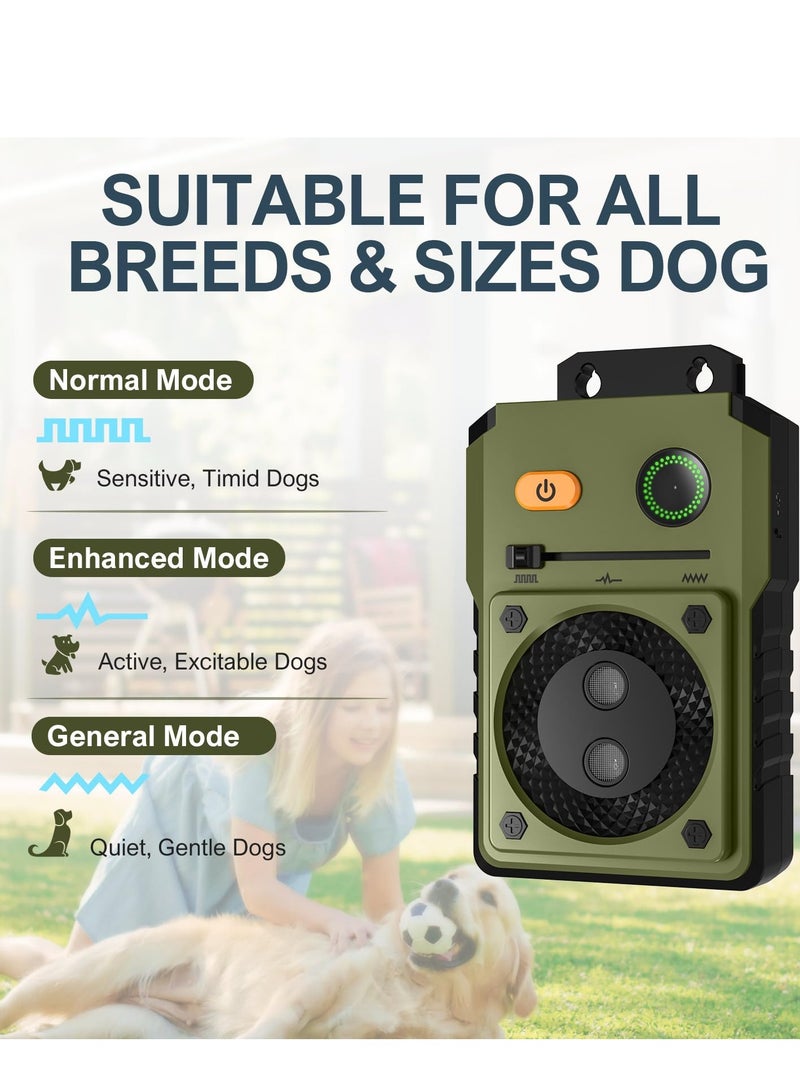 إكسفور جهاز مضاد للنباح، جهاز تحكم في نباح الكلاب بالموجات فوق الصوتية بطول 50 قدمًا، رادع النباح قابل لإعادة الشحن مع 3 أوضاع، صندوق مقاوم للماء للاستخدام الداخلي والخارجي، آمن للكلاب والأشخاص - Image 3