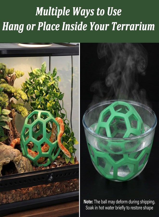 Sploziia 3 Pcs Snake Enrichment Toys Tank Accessories Include Jungle Gym Ball with Chain, Hammock Climbing Rings Reptile Cage Terrarium Habitat Decor for Ball Python Chameleon Corn Snake Lizard Parrot - Image 3