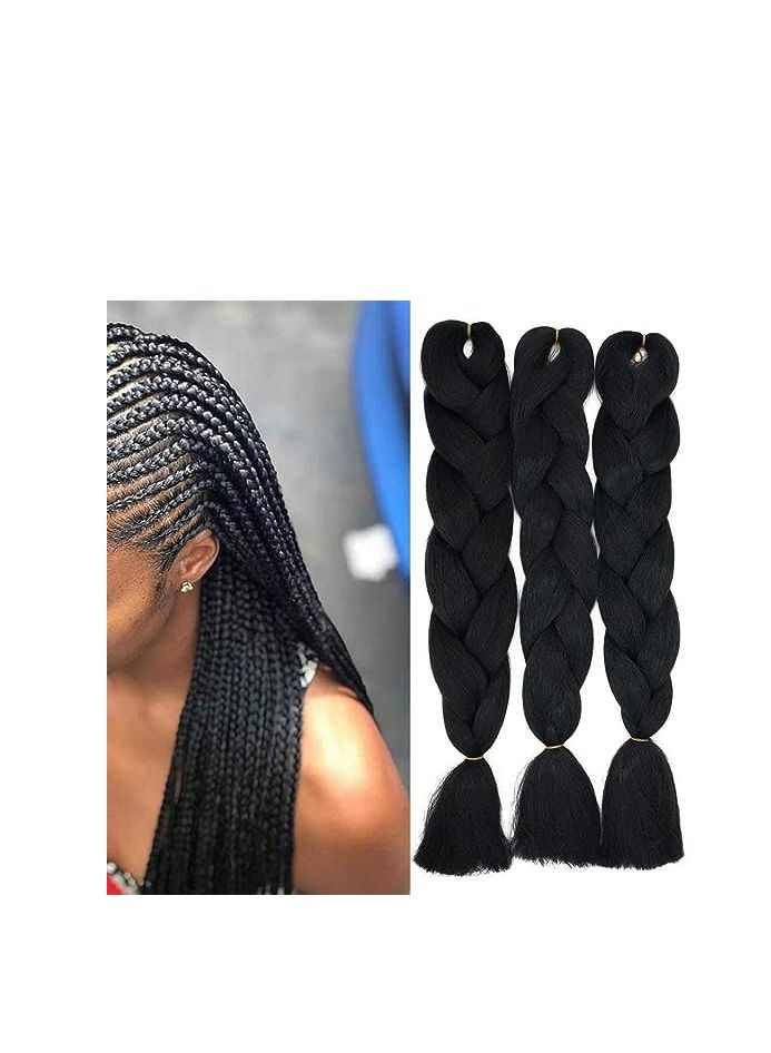 ORiTi Braiding Hair Ombre Kanekalon Jumbo Braids Synthetic Braiding Hair 3Pcs/Lot Hair Extension for Twist Braiding Hair 24"