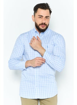 Men Performance Fit Long Sleeve Windowpane Casual Shirt, Light Blue - pzsku/Z1C3F6DAA0C8F39DBAF82Z/45/_/1737642040/699922b6-2c69-4134-9c8e-c644959260bc