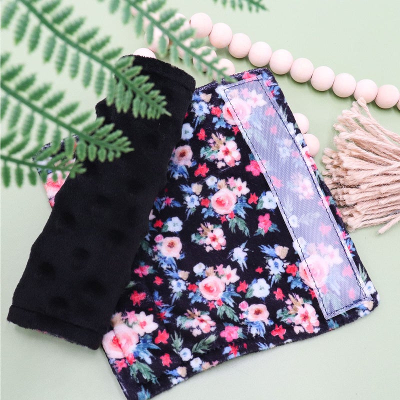 SWESEN Baby Car Seat Belt Covers for Boys and Girls, Car Seat Straps Shoulder Pads, Soft Car Seat Neck Cover, Mink Seat Belt Protectors for Car Seats, Floral Stroller Strap Cover for Baby Kids - Image 4